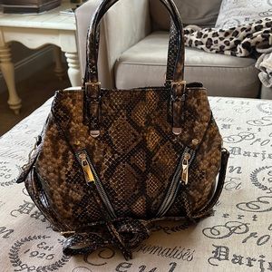 Jessica Simpson Faux Snakeskin Handbag/Satchel